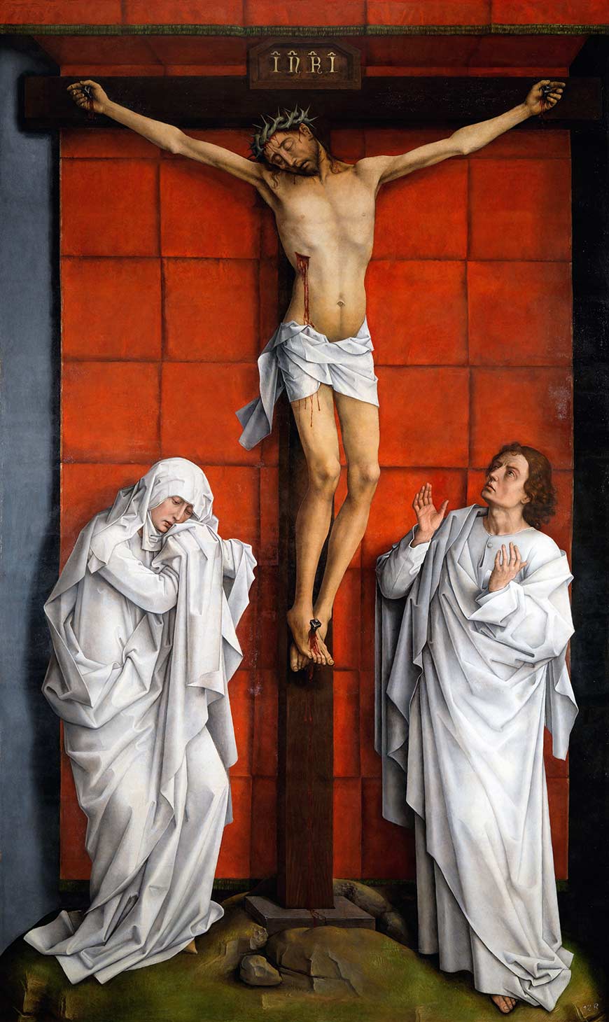 Christus am Kreuz mit Maria und Johannes von Rogier van der Weyden